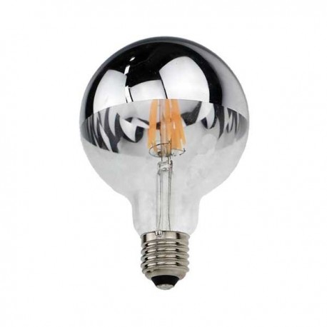LED Bulb G95 E27 4W Half Silver Glass