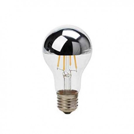 LED Bulb A60 E27 4W Half Silver Glass