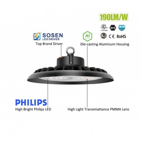 Lampa LED Industriala 150w,Sosen driver&Philips chip, 22500lm, Suspendata, metal